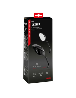 ΚΑΘΡΕΠΤΕΣ MOTO M10x1,25 DX ΜΑΥΡΟ ΧΡΩΜΑ DEXTER  LAMPA - 2 ΤΕΜ.