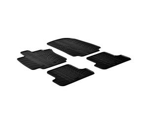 LAMPA - ΠΑΤΑΚΙΑ ΑΥΤΟΚΙΝΗΤΟΥ ΑΠΟ ΛΑΣΤΙΧΟ ΓΙΑ RENAULT CLIO III 10/2005-2012 ΣΕ ΜΑΥΡΟ ΧΡΩΜΑ ME ΚΟΥΜΠΩΜΑΤΑ - 4 ΤΕΜ.