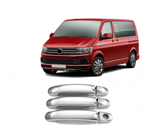 ΧΕΡΟΥΛΙΑ ΠΟΡΤΑΣ ΓΙΑ VW T6 TRANSPORTER VAN 2015+ 3 ΠΟΡΤΕΣ  ΧΡΩΜΙΟ ΜΕΤΑΛΛΙΚΑ
