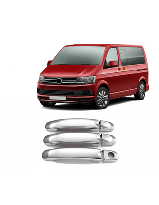 ΧΕΡΟΥΛΙΑ ΠΟΡΤΑΣ ΓΙΑ VW T6 TRANSPORTER VAN 2015+ 3 ΠΟΡΤΕΣ  ΧΡΩΜΙΟ ΜΕΤΑΛΛΙΚΑ