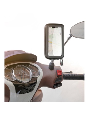 ΒΑΣΗ ΣΤΗΡΙΞΗΣ ΚΙΝΗΤΟΥ SMART SCOOTER CASE 165x90mm ( ΜΕ ΣΤΗΡΙΞΗ ΣΤΟ ΚΑΘΡΕΠΤΗ Η ΣΕ ΜΠΑΡΑ 9-14mm)