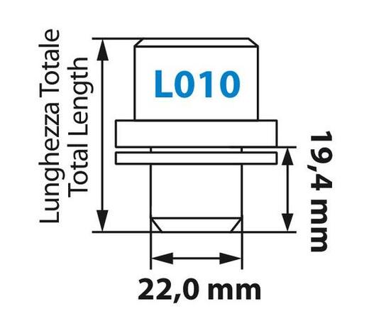 Μπουλόνια Ασφαλείας 14x1,50 19,44/42,6mm (22) ίσια με ροδέλα L010