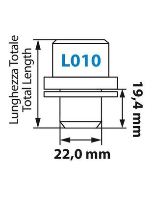 Μπουλόνια Ασφαλείας 14x1,50 19,44/42,6mm (22) ίσια με ροδέλα L010