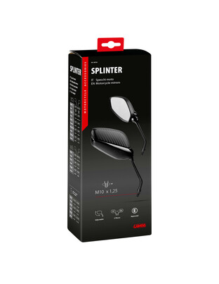 ΚΑΘΡΕΠΤΕΣ MOTO M10x1,25 ΜΑΥΡΟ/ CARBON ΧΡΩΜΑ SPLINTER  LAMPA - 2 ΤΕΜ.