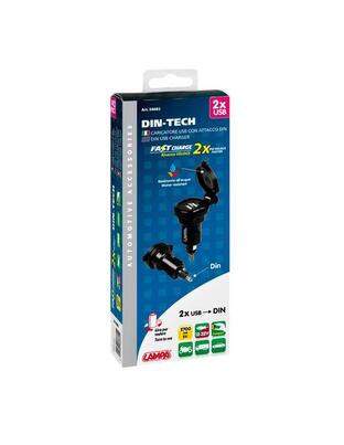 ΦΟΡΤΙΣΤΗΣ ΑΝΤΑΠΤΟΡΑΣ ΑΝΑΠΤΗΡΑ UNI-TECH 12/32V ΑΠΟ DIN ΣΕ 2 USB 2700mA FAST CHARGER ΑΔΙΑΒΡΟΧΟΣ