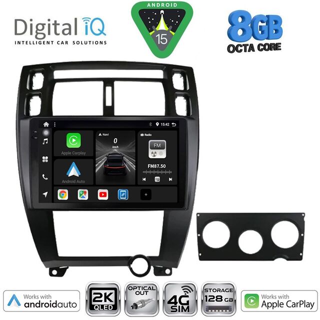 DIGITAL IQ BXK 20241BL_CPAA (10inc) MULTIMEDIA TABLET for HYUNDAI TUCSON mod. 2004-2010 (BLACK)