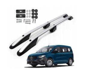 ΠΑΡΑΛΛΗΛΕΣ ΜΠΑΡΕΣ ΟΡΟΦΗΣ ΑΛΟΥΜΙΝΙΟΥ ELEGANCE L1 ΓΙΑ MERCEDES CITAN 2021+ ΜΕΓΙΣΤΟ ΒΑΡΟΣ ΦΟΡΤΙΟΥ 75KG OMTEC - 2 TEM.