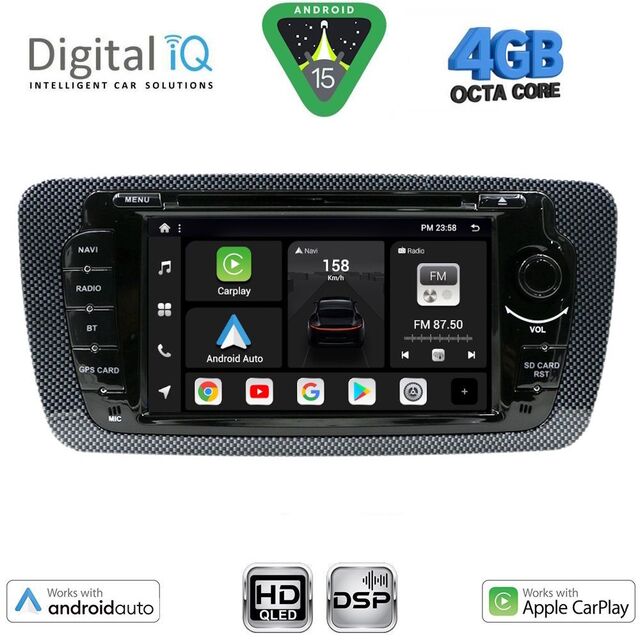 DIGITAL IQ BXF 646_CPAA (7" DVD) MULTIMEDIA SYSTEM for SEAT IBIZA mod. 2008-2015