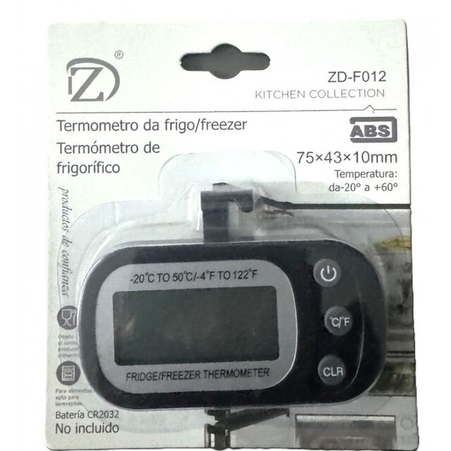 ΘΕΡΜΟΜΕΤΡΟ ΨΥΓΕΙΟΥ -20°C - +60°C 75x43x10cm ZD-F012