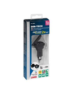 ΦΟΡΤΙΣΤΗΣ ΑΝΤΑΠΤΟΡΑΣ ΑΝΑΠΤΗΡΑ UNI-TECH 12/32V ΑΠΟ DIN ΣΕ 2 USB 2700mA FAST CHARGER ΑΔΙΑΒΡΟΧΟΣ