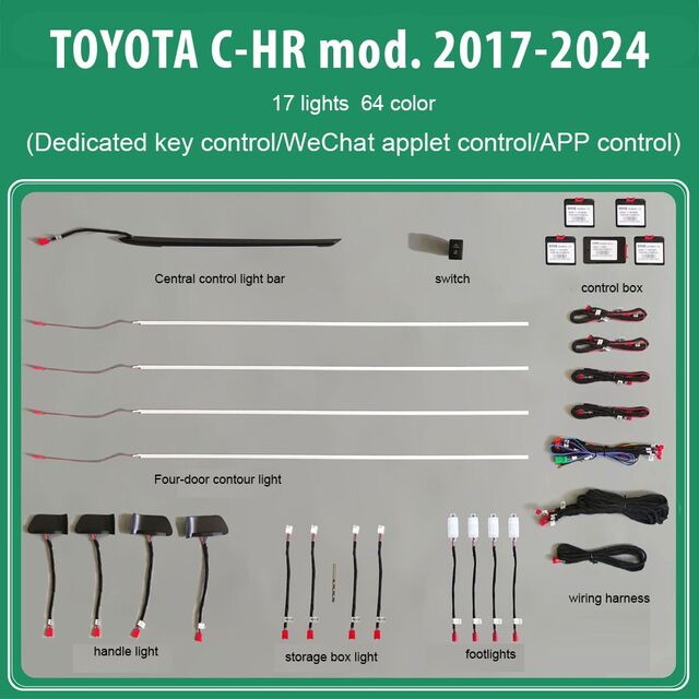 DIQ AMBIENT TOYOTA FT06 (Digital iQ Ambient Light for TOYOTA CHR mod. 2017-2024 with 17 Lights)