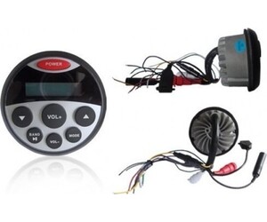MP3 PLAYER 89MM - 12V - 4X25W ΜΕ ΡΑΔΙΟΦΩΝΟ/USB/BLUETOOTH ΑΔΙΑΒΡΟΧΟ ΣΤΡΟΓΓΥΛΟ ΜΑΥΡΟ