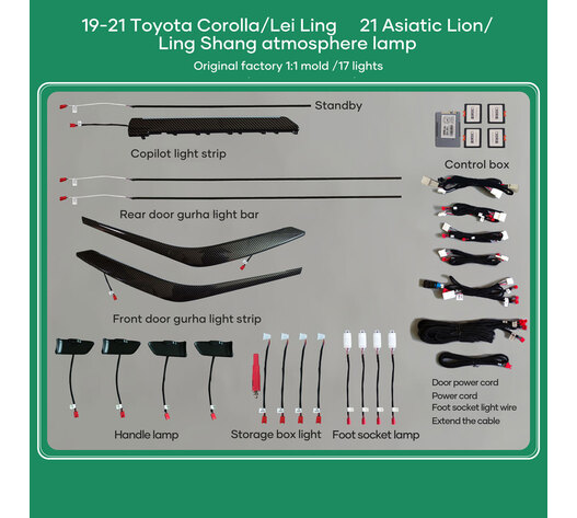 DIQ AMBIENT TOYOTA COROLLA (E210) mod. 2019-2023 (Digital iQ Ambient Light for TOYOTA COROLLA mod. 2019> with 17 Lights)