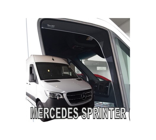 ΑΝΕΜΟΘΡΑΥΣΤΕΣ ΓΙΑ MERCEDES SPRINTER W907 2D 2018+ ΖΕΥΓΑΡΙ VAN ΑΠΟ ΕΥΚΑΜΠΤΟ ΦΙΜΕ ΠΛΑΣΤΙΚΟ HEKO - 2 ΤΕΜ.