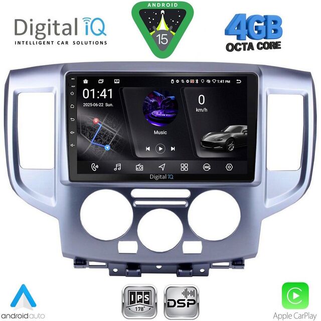DIGITAL IQ RSG 6458SL_CPA (9inc) MULTIMEDIA TABLET for NISSAN NV 200 mod. 2009-2020 (SILVER)