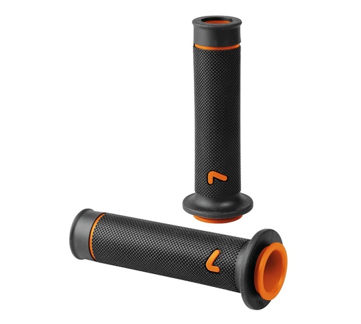 ΧΕΙΡΟΛΑΒΕΣ ΤΙΜΟΝΙΟΥ ΜΗΧΑΝΗΣ SPORT-GRIP ΜΑΥΡΟ/ΠΟΡΤΟΚΑΛΙ (22 mm-12cm/25mm-12,5cm) LAMPA - 2 ΤΕΜ.