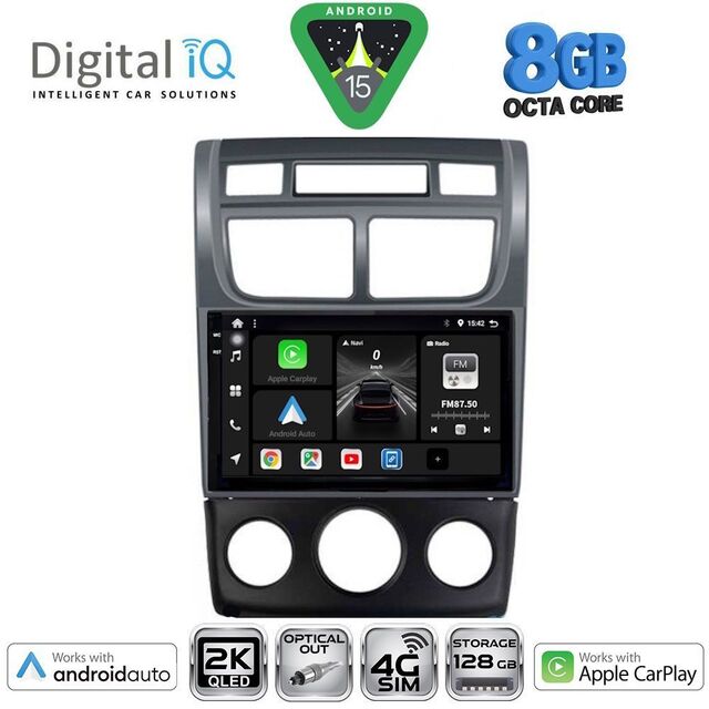 DIGITAL IQ BXK 20324BL_CPAA ((A/C+CLIMA) (9inc) MULTIMEDIA TABLET for KIA SPORTAGE mod. 2004-2010