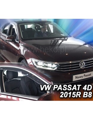 ΑΝΕΜΟΘΡΑΥΣΤΕΣ ΓΙΑ VW PASSAT 4D 2014+ ΖΕΥΓΑΡΙ ΑΠΟ ΕΥΚΑΜΠΤΟ ΦΙΜΕ ΠΛΑΣΤΙΚΟ HEKO - 2 ΤΕΜ.