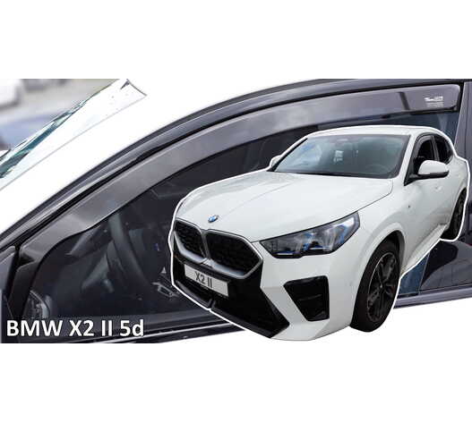 Heko - Ανεμοθραύστες Παραθύρων Για BMW Serie X2 (U10) / iX2 2023 > 5πορτο υλικό Acrylic Χρώμα Φιμέ - 2 τεμ. (ΑΝΕΜ.11010)