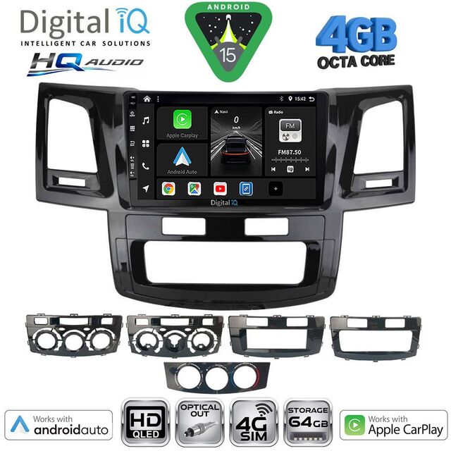 DIGITAL IQ BXK 19720_CPAA (9inc) MULTIMEDIA TABLET for TOYOTA HILUX mod. 2005-2016