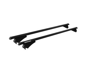MENABO ΜΠΑΡΕΣ ΟΡΟΦΗΣ ΑΛΟΥΜΙΝΙΟΥ TIGER BLACK 118.5 cm ΣΕ ΜΑΥΡΟ ΧΡΩΜΑ ΓΙΑ Opel Grandland X 5 doors 2017> ΜΕ FLUSH ή RAISED RAILS - 2 ΤΕΜ. (8590/MB)