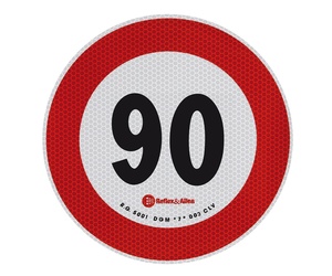 ΣΗΜΑ ΤΑΧΥΤΗΤΑΣ ΧΙΛΙΟΜΕΤΡΩΝ 90km/h ΑΥΤΟΚΟΛΛΗΤΟ 20CM ΔΙΑΜΕΤΡΟ