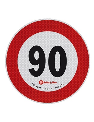 ΣΗΜΑ ΤΑΧΥΤΗΤΑΣ ΧΙΛΙΟΜΕΤΡΩΝ 90km/h ΑΥΤΟΚΟΛΛΗΤΟ 20CM ΔΙΑΜΕΤΡΟ