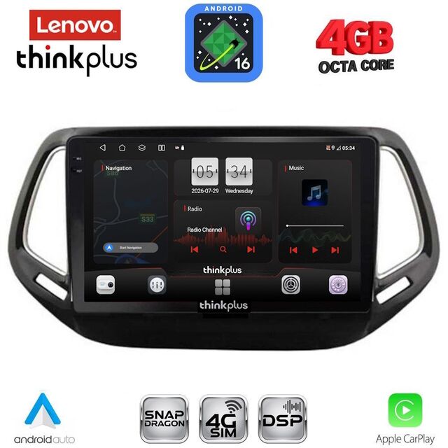 LENOVO LTG 7278_CPA (10inc) MULTIMEDIA TABLET for JEEP COMPASS mod. 2016-2021