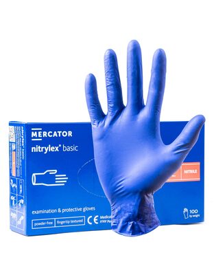 Amio - ΓΑΝΤΙΑ ΝΙΤΡΙΛΙΟΥ MERCATOR NITRYLEX BASIC ΜΙΑΣ ΧΡΗΣΗΣ ΣΕ ΜΠΛΕ ΧΡΩΜΑ LARGE (L) - 100 ΤΕΜ. (MER02958/AM)