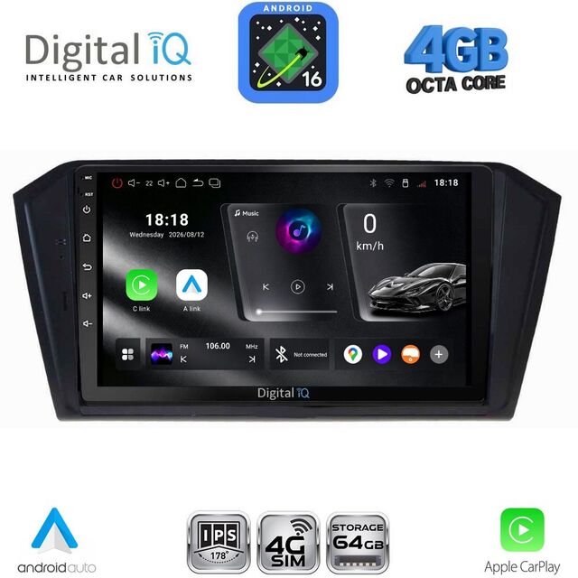 DIGITAL IQ RTG 6750_CPA (10inc) MULTIMEDIA TABLET for VW PASSAT mod. 2016-2023