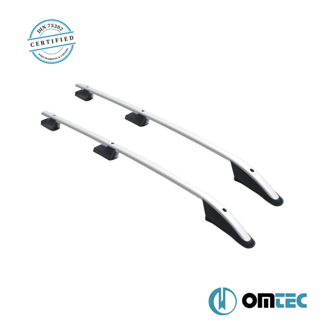 Omtec - Παράλληλες Μπάρες Οροφής Sport για VW Amarok (PH 2H) 2010>2022 από Αλουμίνιο σε Ασημί Χρώμα - 2 τεμ. (7535931/OM)