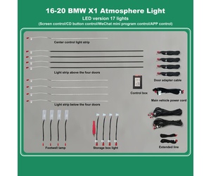 DIQ AMBIENT BMW X1 (F48) (Digital iQ Ambient Light for BMW X1 F48 mod. 2016-2022 with 17 Lights)