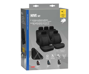 ΚΑΛΥΜΜΑΤΑ ΚΑΘΙΣΜΑΤΩΝ HIVE ΜΑΥΡΟ/ΓΚΡΙ ΣΕΤ