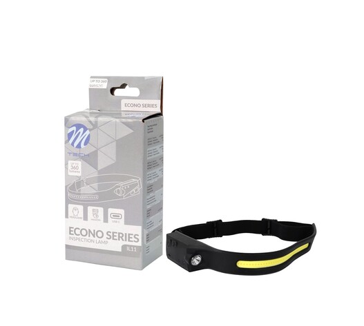 ΦΑΚΟΣ ΚΕΦΑΛΗΣ ΕΡΓΑΣΙΑΣ 360lm 1LED COB 4W + 1LED 3W 4 ΛΕΙΤΟΥΡΓΙΩΝ (ΛΕΥΚΟ) M-TECH - 1 ΤΕΜ.