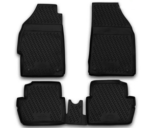 ΠΑΤΑΚΙΑ ΣΕ ΣΚΑΦΗ TPE ΛΑΣΤΙΧΟ ΓΙΑ CHEVROLET SPARK 2010-2013  ΣΕ ΜΑΥΡΟ ΧΡΩΜΑ NOVLINE - 4 ΤΕΜ.