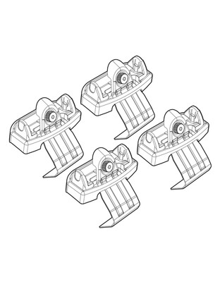 ΑΚΡΑ ΓΙΑ ΜΠΑΡΕΣ NORDRIVE ΓΙΑ RENAULT TWINGO/TWIGO OPENAIR 9/14+ KIT