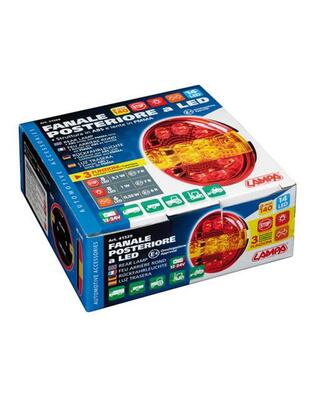 ΦΩΣ ΦΟΡΤΗΓΟΥ ΠΙΣΩ 12/24V 14LED ΚΟΚΚΙΝΟ/ΠΟΡΤΟΚΑΛΙ 3 ΧΡΗΣΕΩΝ ΣΤΡΟΓΓΥΛΟ 140mm 1ΤΕΜ.