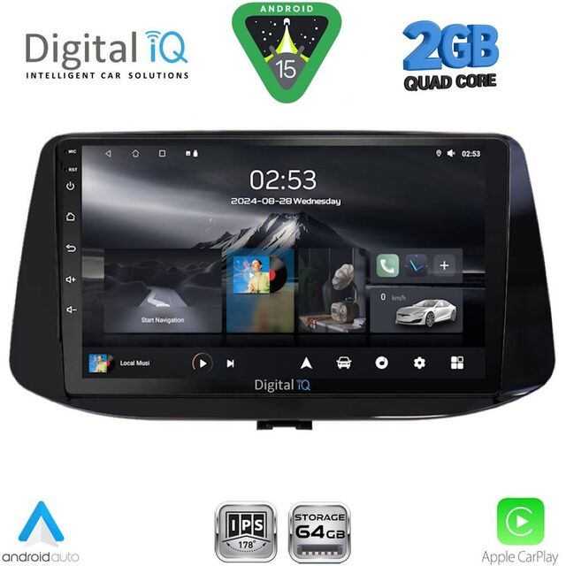 DIGITAL IQ RSD 1233_CPA (9inc) MULTIMEDIA TABLET for HYUNDAI i30 mod. 2018-2025