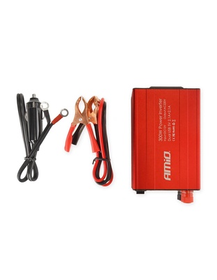 Amio - INVERTER 12-230V max300W-peak600W +2USB PI03 – 1 ΤΕΜ. (02470/AM)