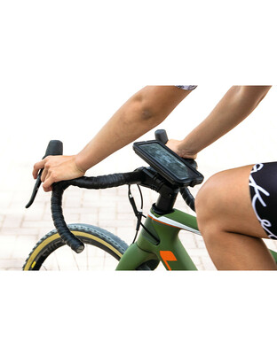 Βάση Στήριξης Κινητού Bike της σειράς Optiline για Τιμόνι Μηχανής, Ποδηλάτου, E-bike, Scooter με διάμετρο από 19 mm έως 35 mm με ρυθμιζόμενους EPDM ιμάντες δέσης και σύστημα Duolock, συμβατή με Θήκες ή Αντάπτορες Κινητού Optiline
