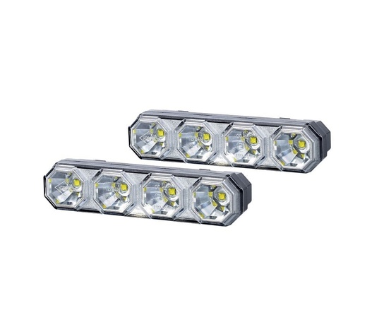 DRL HOR78 12/24V ΠΡΟΣΘΕΤΟ DAYTIME ΔΙΕΘΝΗ ΜΕ 4LED 6W 120,5x36,8mm ΜΑΥΡΟ 2ΤΕΜ