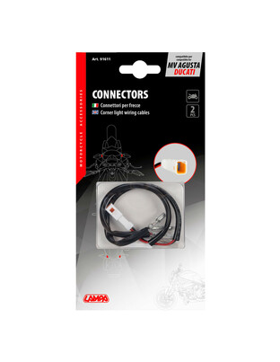 ΚΑΛΩΔΙΩΣΗ ΓΙΑ ΣΥΝΔΕΣΗ LED ΦΛΑΣ TYPE 2 MV AGUSTA/DUCATI  LAMPA - 2 ΤΕΜ