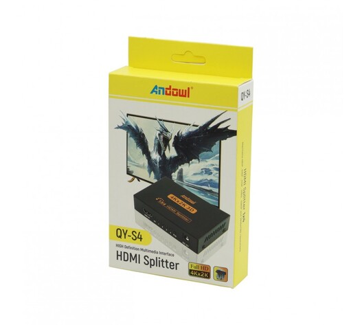 HDMI SPLITTER 1X4 ANDOWL QY-S4