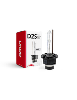 Amio - Ανταλλακτική Λάμπα D2S Xenon 12V 35W 4300K Basic Σειρά P32d-2 για Φώτα Αυτοκινήτου - 1 τεμ. (01319/AM)