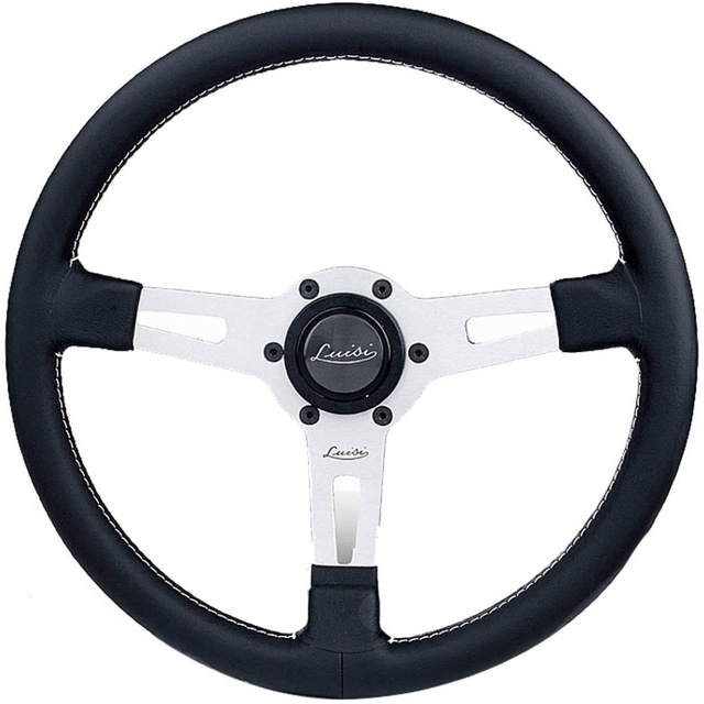 ΤΙΜΟΝΙ SHARAV 340 ΜΑΥΡΟ 340mm ΔΕΡΜΑΤΙΝΟ ΤΡΙΑΚΤΙΝΟ ΜΕ ΑΣΗΜΙ ΛΑΜΑ