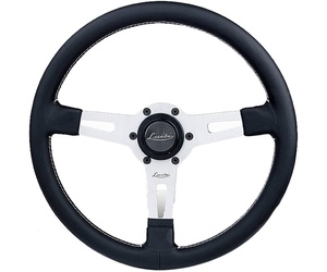 ΤΙΜΟΝΙ SHARAV 340 ΜΑΥΡΟ 340mm ΔΕΡΜΑΤΙΝΟ ΤΡΙΑΚΤΙΝΟ ΜΕ ΑΣΗΜΙ ΛΑΜΑ