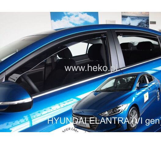 ΑΝΕΜΟΘΡΑΥΣΤΕΣ ΓΙΑ HYUNDAI ELANTRA 4D 2016+ ΣΕΤ ΑΥΤΟΚΙΝΗΤΟΥ ΑΠΟ ΕΥΚΑΜΠΤΟ ΦΙΜΕ ΠΛΑΣΤΙΚΟ HEKO - 4 ΤΕΜ.