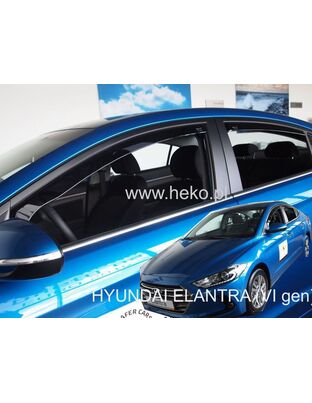 ΑΝΕΜΟΘΡΑΥΣΤΕΣ ΓΙΑ HYUNDAI ELANTRA 4D 2016+ ΣΕΤ ΑΥΤΟΚΙΝΗΤΟΥ ΑΠΟ ΕΥΚΑΜΠΤΟ ΦΙΜΕ ΠΛΑΣΤΙΚΟ HEKO - 4 ΤΕΜ.