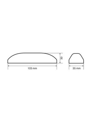Φως Φορτηγού 24V 3LED Κόκκινο 103x35mm