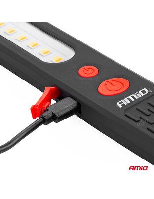 Amio - ΦΑΚΟΣ ΕΡΓΑΣΙΑΣ ΧΕΙΡΟΣ ΜΕ ΜΑΓΝΗΤΗ MICRO USB SMD LED 1200mAh 37x16x241mm - 1 ΤΕΜ. (02819/AM)